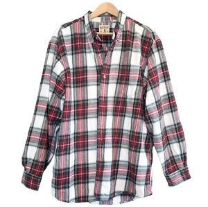 Red Head Brand Co. Men’s Flannel, White/Olive Green/Red, Size XL